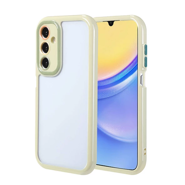 Galaxy A15 Kılıf Kamera Korumalı Renkli Kenar ve Çerçeve Tasarımlı Zore Vitamin Kapak - 5