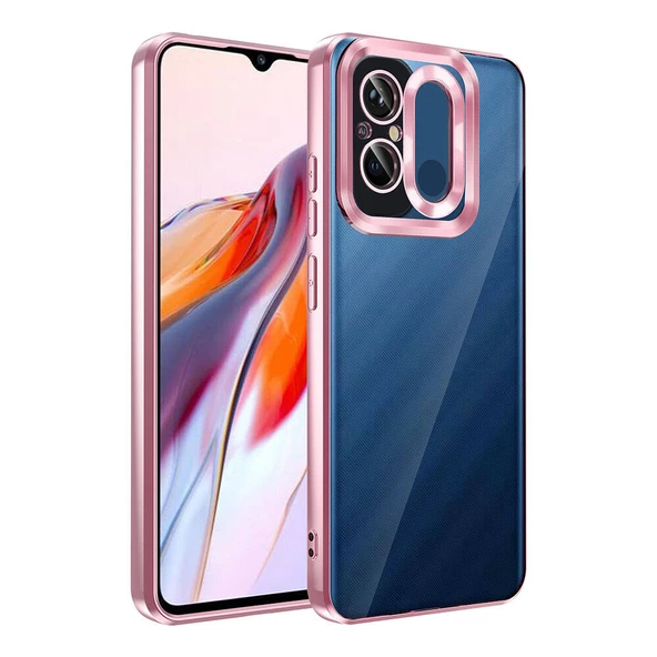 Xiaomi Redmi 12C Kılıf Kamera Korumalı Logo Gösteren Zore Omega Kapak - Resim 3