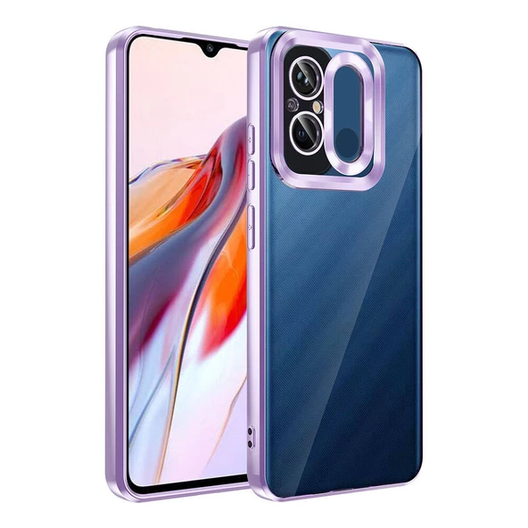 Xiaomi Redmi 12C Kılıf Kamera Korumalı Logo Gösteren Zore Omega Kapak - Resim 5