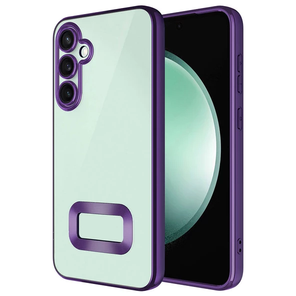 Galaxy S24 Plus Kılıf Kamera Korumalı Logo Gösteren Zore Omega Kapak - 4