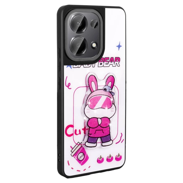 Xiaomi Redmi Note 13 Pro 4G Kılıf Parlayan Kabartmalı İkonik Figürlü Zore Amas Silikon Kapak - 2