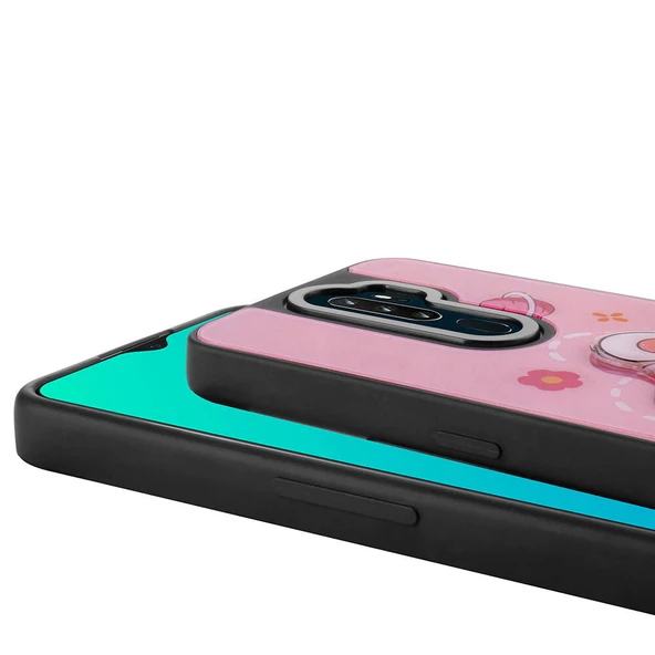 Oppo A9 2020 Kılıf Parlayan Kabartmalı İkonik Figürlü Zore Amas Silikon Kapak - 10