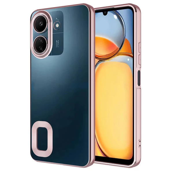 Xiaomi Poco C65 Kılıf Kamera Korumalı Logo Gösteren Zore Omega Kapak - 4