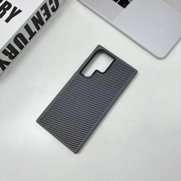 Galaxy S24 Ultra Kılıf Magsafe Şarj Özellikli Karbon Fiber Görünümlü Zore Troy Kapak - Resim 11