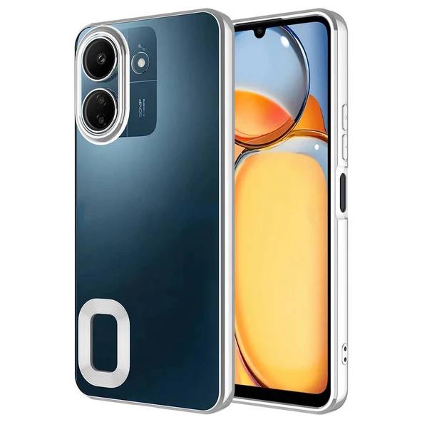Xiaomi Poco C65 Kılıf Kamera Korumalı Logo Gösteren Zore Omega Kapak - 7