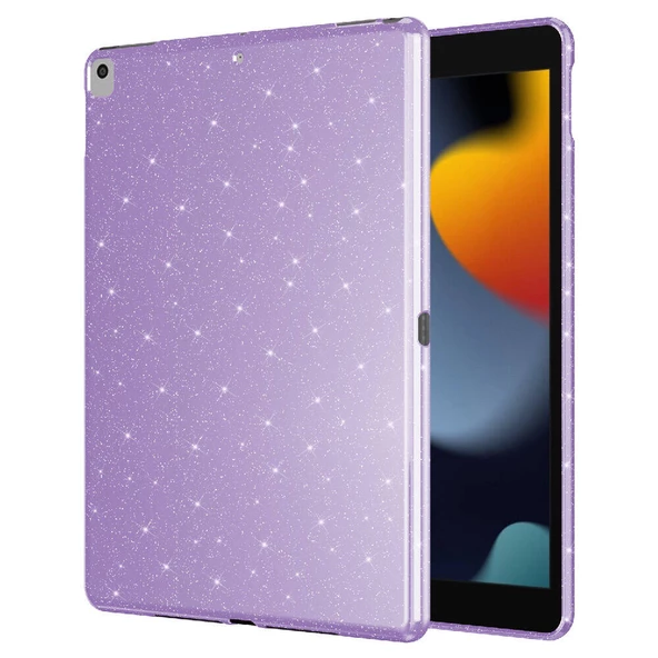 Apple iPad 10.2 (8 Nesil) Simli Parlak Görünümlü Zore Tablet Koton Kılıf - 12