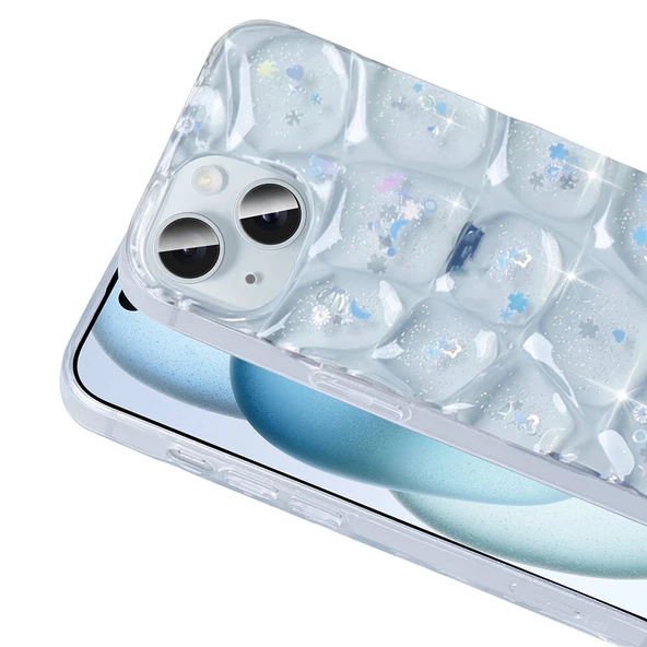 Apple iPhone 14 Kılıf Simli 3D Desenli Zore Hacar Kapak - Resim 8