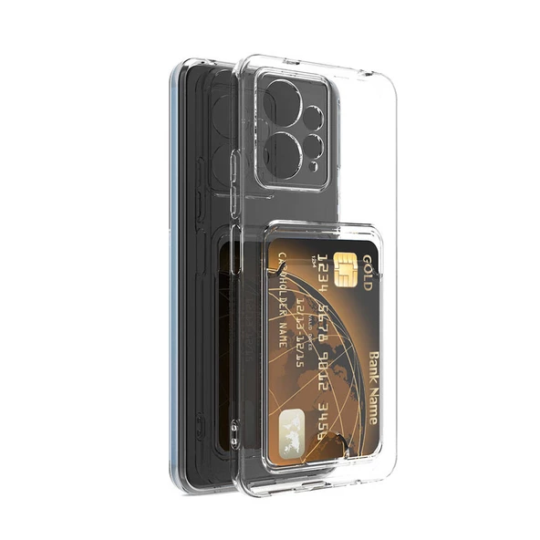 Xiaomi Redmi Note 12 5G Kılıf Kartlıklı Şeffaf Zore Setra Clear Silikon Kapak - Resim 5