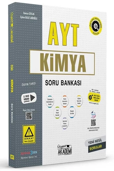 AYT Kimya Soru Bankası Üçgen Akademi Yayınları