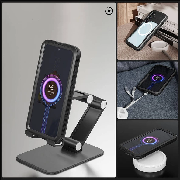 Galaxy S24 Plus Magsafe Şarj Özellikli 1-1 Su Geçirmez Kılıf - Resim 7