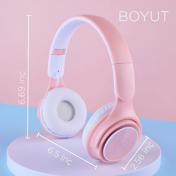 M6 Pro Ayarlanabilir ve Katlanabilir Kulak Üstü Bluetooth Kulaklık - Resim 9