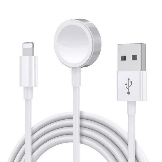 Akıllı Saat (Apple Watch SE/7/6/5/4/3/2/1 )Lightning-Wireless USB Şarj Kablosu 1.2m - 2