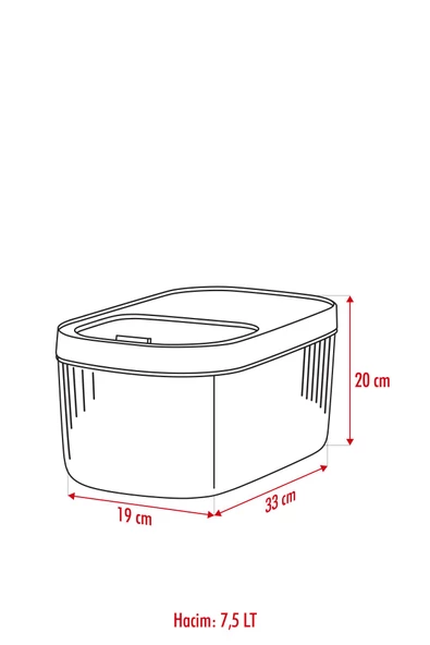 2'Li 7.5 LT Multibox Kayar Kapaklı Saklama Kabı & Erzak Kabı & Toz Ve Tablet Deterjan Kutusu - 5