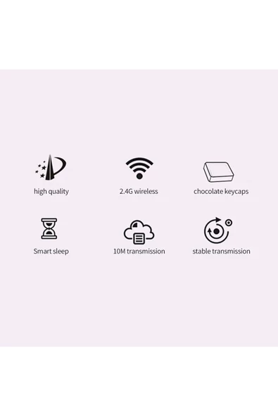 "Renkli ve Şık Tasarımlı Kablosuz Klavye & Mouse Set - Laptop ve PC Uyumlu, Uzun Pil Ömrü, Ergonomik Kullanım, Sessiz Tuşlar" - 7