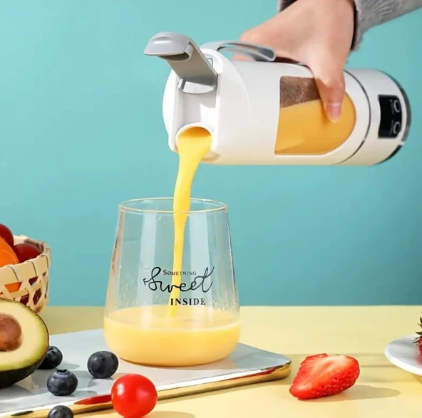 Mini Juıcer, 8 Bıçaklı, USB Şarj Edilebilir Taşınabilir meyve Sıkacagı, Mini Blender, - 3