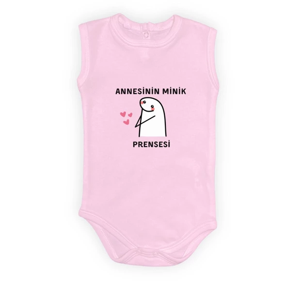 Annesinin Minik Prensesi kalpli Baskılı Bebek Body Zıbın Çıtçıtlı Badi - Resim 19