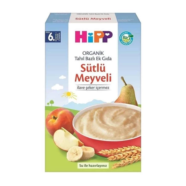 Hipp Organik Sütlü Meyveli Tahıl Bazlı Ek Gıda 250 Gr