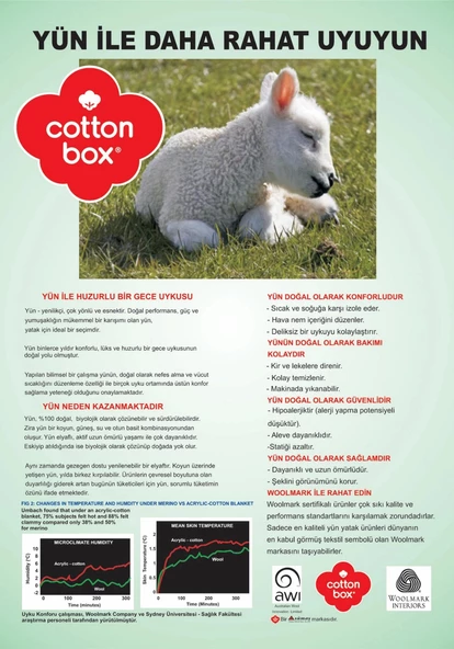Cotton Box Bebek Yün Yastık 35x45 - 2