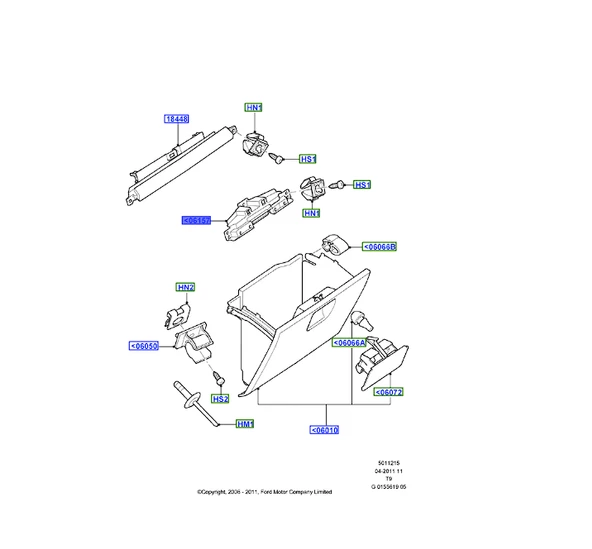 Ford Transit V-347 Torpido Gözü Kilit Karşılığı 2006-2013 - 3