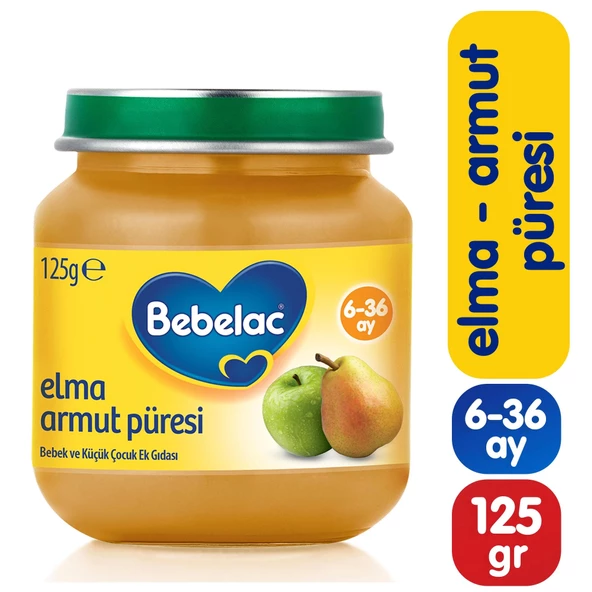 Bebelac Elma Armut Püresi Kavanoz Maması 125 Gr