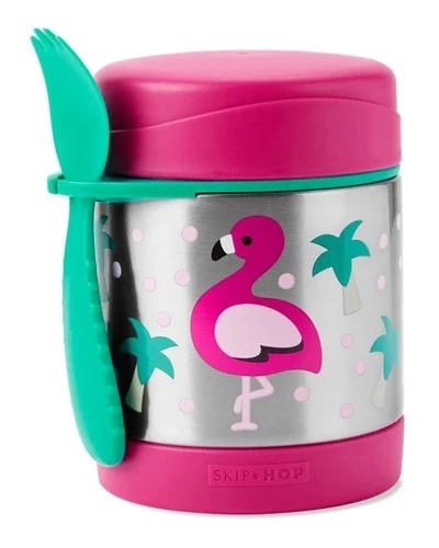 Skip Hop Zoo Paslanmaz Çelik Termos 325 ml Flamingo