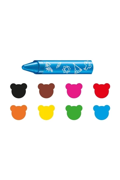 Carioca Jumbo Bebek Elleri Kirletmeyen Pastel Boya Kalemi 8'Li - 3
