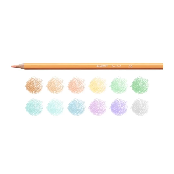 Carioca Pastel Renk Kuru Boya Kalemi 12'Li - 2