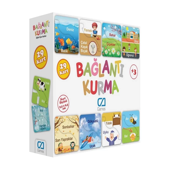 Games Bağlantı Kurma Eğitici Oyun Kartları 29 Kart