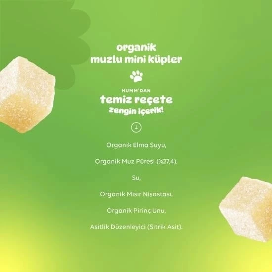 Humm Organik Muzlu Glutensiz Vegan Mini Küpler 30 Gr - 4
