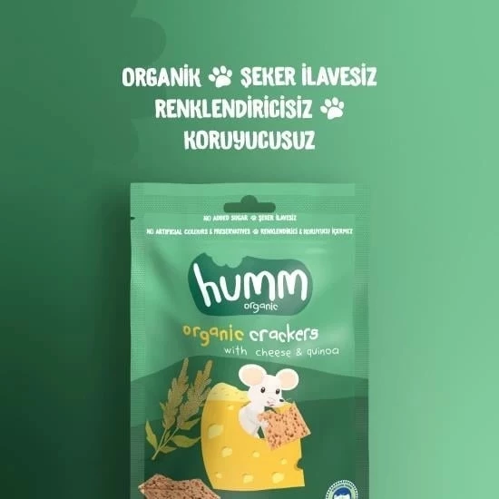 Humm Organik Peynirli Kinoalı Kraker 60 Gr - 2