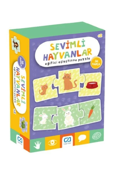 Games Sevimli Hayvanlar Eğitici Eşleştirme Puzzle 36 Parça 5128