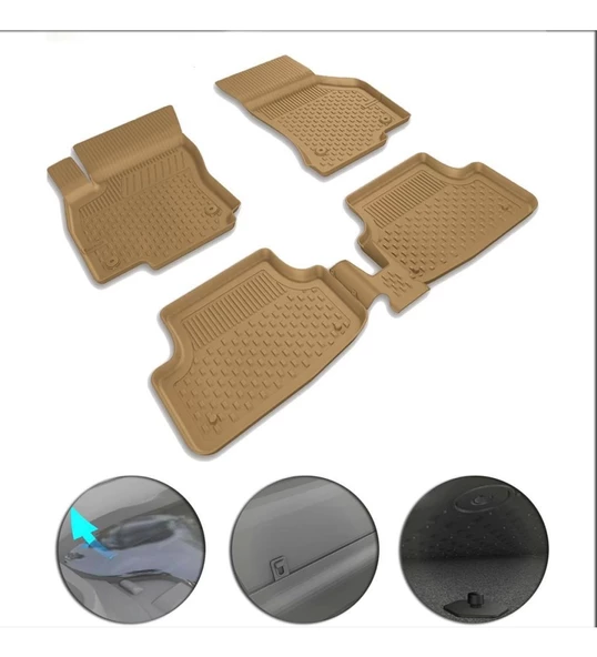 RENAULT MEGANE 3 2009 Bej 4.5 D Havuzlu Oto Paspas ürün görseli 1