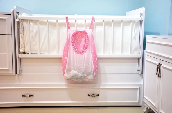 Sevi Bebe Kirli Çamaşır Torbası ART-83 Pembe Yıldız - 4