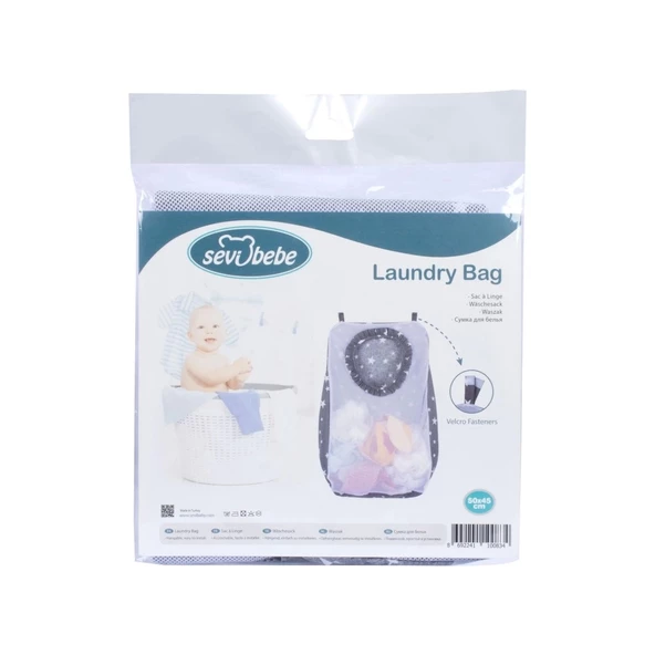 Sevi Bebe Kirli Çamaşır Torbası ART-83 Mavi Yıldız - 7