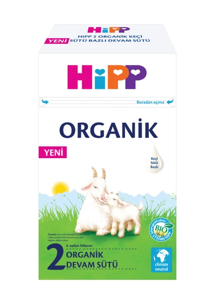 Hipp 2 Organik Keçisütü Bazlı Bebek Devam Sütü 400 Gr