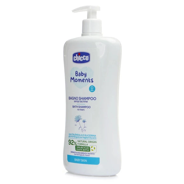 Chicco Baby Moments Doğal Göz Yakmayan Saç ve Vücut Şampuanı 750ml - 3