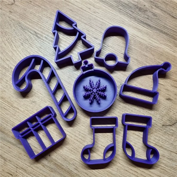 Yılbaşı Kurabiye Kalıbı 8 Parça Set - Resim 2