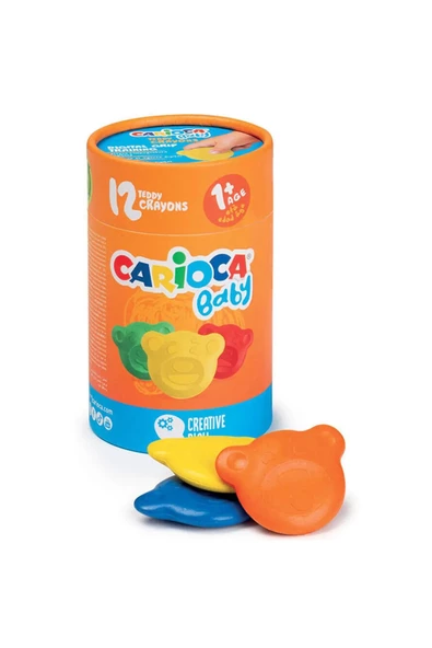 Carioca Teddy Bebek Crayons 12'Li 1 Yaş +