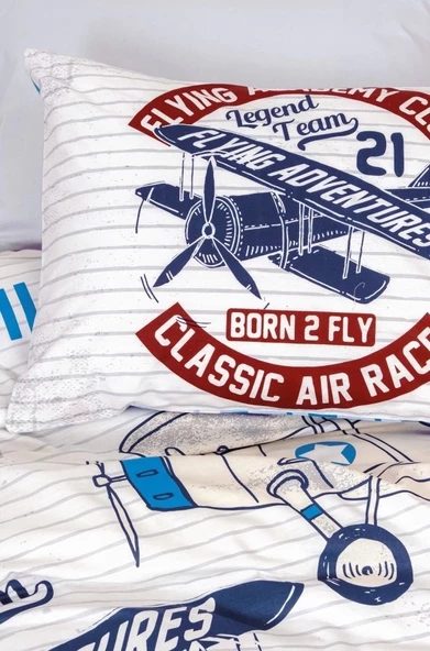 Cotton Box Junior Ranforce Nevresim Takımı Tek Kişilik Flying Gri - 2