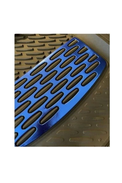 Citroen C4 2011 ve Sonrası Uyumlu Ekstra Kanallı Havuzlu Paspas Seti Krom Mavi 4D - Resim 2