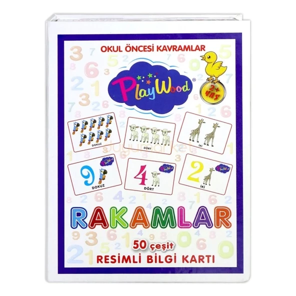 PlayWood Eğitici Resimli Bilgi Kartları Rakamlar 27