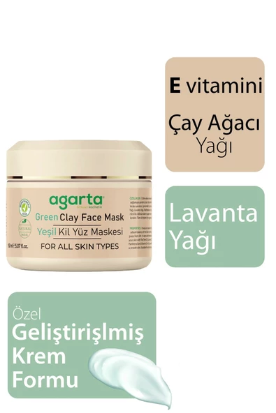 Agarta Yeşil Kil Yüz Maskesi 150 ml - 3