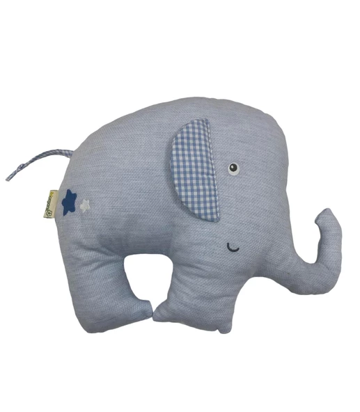 Bibaby Biorganic Chubby Elephant Yastık 72227 Mavi