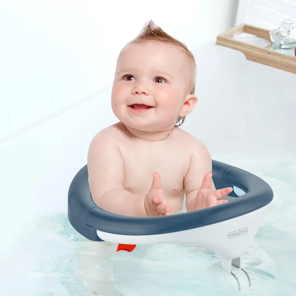 BabyJem Yandan Açılır Banyo & Mama Oturağı İndigo - 2
