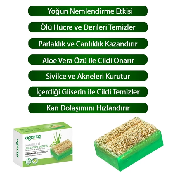 Agarta Kabak Lifli Aloe Vera Sabunu 125 Gr - 3