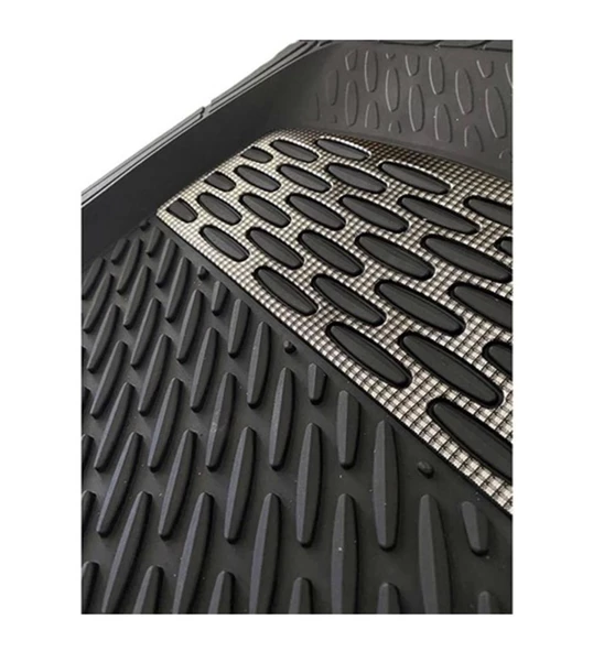 Ford Focus 3 2011-2014 Uyumlu Ekstra Kanallı Havuzlu Paspas Seti Krom Gümüş 4D - 4