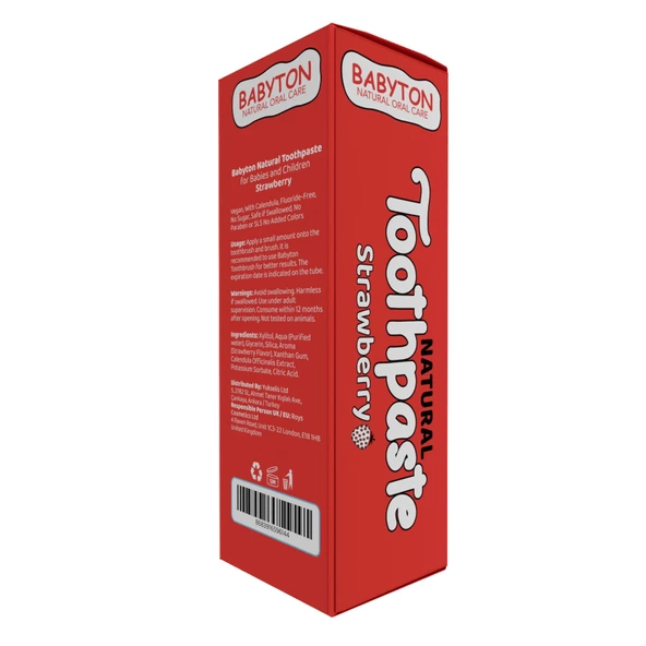 Babyton Organik Doğal Çilek Aromalı Diş Macunu 50 Gr - 3