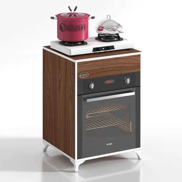 Kenzlife ankastre modülü kabini lantanyum cvz fırın ocak dolabı sabit tabla ayaklı - Resim 2