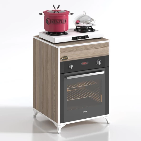 Kenzlife ankastre modülü kabini lantanyum crd fırın ocak dolabı sabit tabla ayaklı - Resim 2