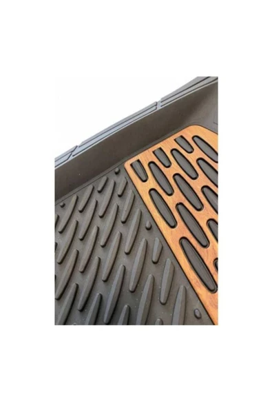 Opel İnsignia 2017+ Uyumlu Ekstra Kanallı Havuzlu Paspas Seti Krom Meşe 4D - Resim 2